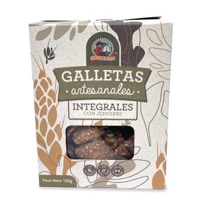 GALLETAS ARTESANALES INTEGRALES DE JENJIBRE 100g Salinerito