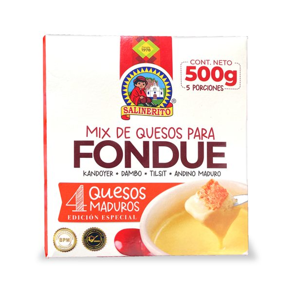 QUESO FONDUE MIX 4 Quesos Salinerito 500gr