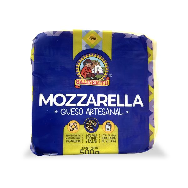 QUESO MOZARELLA CUADRADO Salinerito 500gr