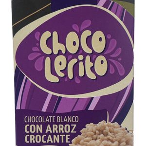 Chocolate Blanco con arroz crocante en tableta de 50gr.